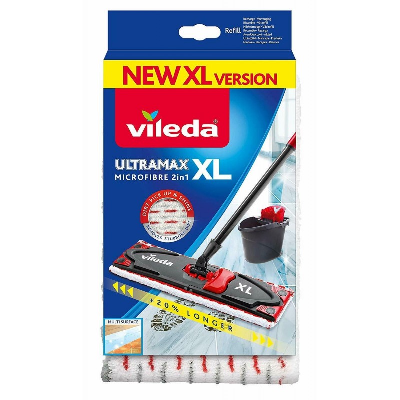 Vileda Ultramax Power Nachfüllpack für Waschbürsten, Größe XL | Bodenwischer
